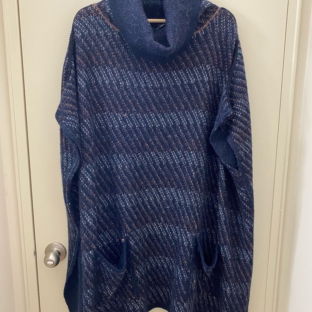 Wool cowl neck sweater